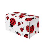 Red Ladybug Pattern Print Leather Tissue Box Cover