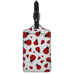 Red Ladybug Pattern Print Luggage Tag