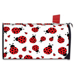 Red Ladybug Pattern Print Mailbox Cover