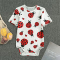 Red Ladybug Pattern Print Men's Bodysuit