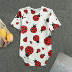 Red Ladybug Pattern Print Men's Bodysuit
