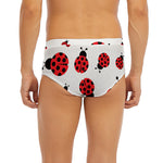 Red Ladybug Pattern Print Men's Briefs
