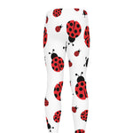 Red Ladybug Pattern Print Men's leggings