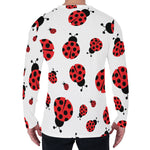 Red Ladybug Pattern Print Men's Long Sleeve T-Shirt