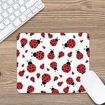 Red Ladybug Pattern Print Mouse Pad