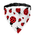 Red Ladybug Pattern Print Over The Collar Dog Bandana