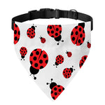 Red Ladybug Pattern Print Over The Collar Dog Bandana