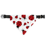 Red Ladybug Pattern Print Over The Collar Dog Bandana