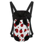 Red Ladybug Pattern Print Pet Carrier Backpack