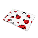 Red Ladybug Pattern Print Pet Cooling Mat Cover
