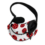 Red Ladybug Pattern Print Pet Sling Carrier