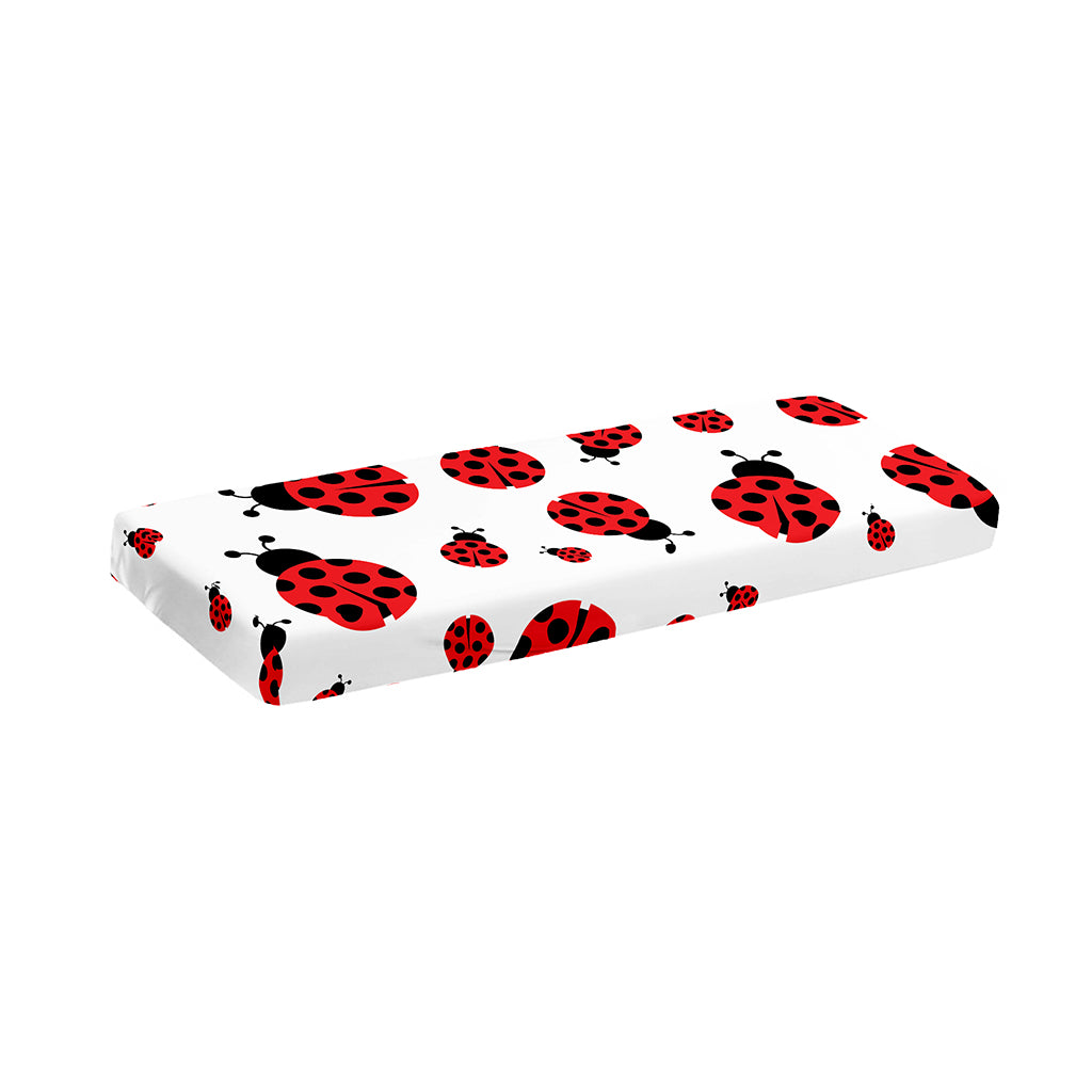 Red Ladybug Pattern Print Piano Keyboard Cover