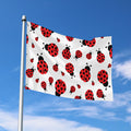 Red Ladybug Pattern Print Polyester Flag