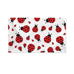 Red Ladybug Pattern Print Polyester Flag