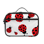 Red Ladybug Pattern Print Portable Lunch Bag