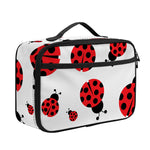 Red Ladybug Pattern Print Portable Lunch Bag