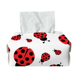 Red Ladybug Pattern Print Rectangle Tissue Box Cover