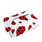 Red Ladybug Pattern Print Rectangle Tissue Box Cover