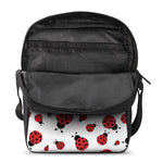 Red Ladybug Pattern Print Rectangular Crossbody Bag