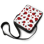 Red Ladybug Pattern Print Rectangular Crossbody Bag