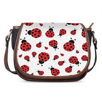 Red Ladybug Pattern Print Saddle Bag