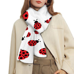 Red Ladybug Pattern Print Scarf