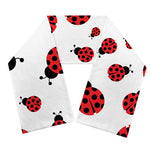 Red Ladybug Pattern Print Scarf