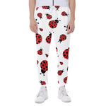 Red Ladybug Pattern Print Scuba Joggers