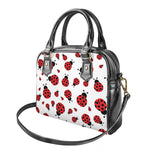 Red Ladybug Pattern Print Shoulder Handbag