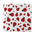 Red Ladybug Pattern Print Silk Bandana