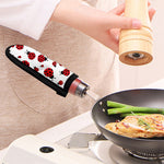 Red Ladybug Pattern Print Skillet Handle Cover