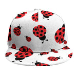 Red Ladybug Pattern Print Snapback Cap