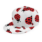 Red Ladybug Pattern Print Snapback Cap