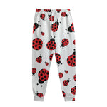 Red Ladybug Pattern Print Sweatpants