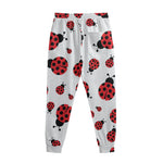 Red Ladybug Pattern Print Sweatpants