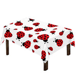 Red Ladybug Pattern Print Tablecloth