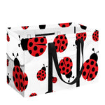 Red Ladybug Pattern Print Utility Tote Bag