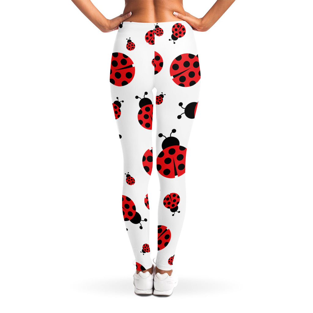 Red Ladybug Pattern Print Women's Leggings
