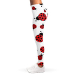 Red Ladybug Pattern Print Women's Leggings
