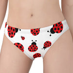 Red Ladybug Pattern Print Women's Panties