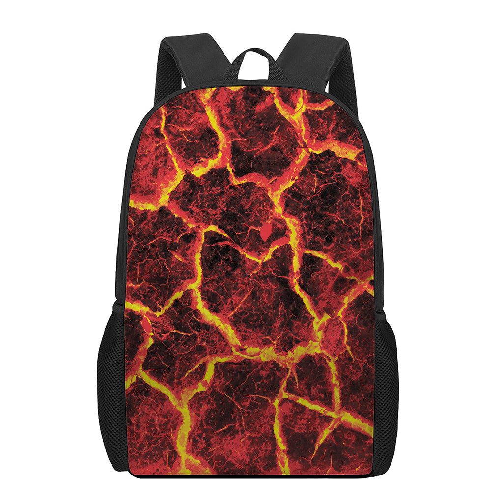 Red Lava Print 17 Inch Backpack