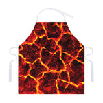 Red Lava Print Adjustable Apron