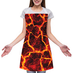 Red Lava Print Adjustable Apron