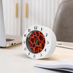 Red Lava Print Alarm Clock
