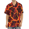 Red Lava Print Aloha Shirt