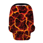 Red Lava Print Baby Seat Cover