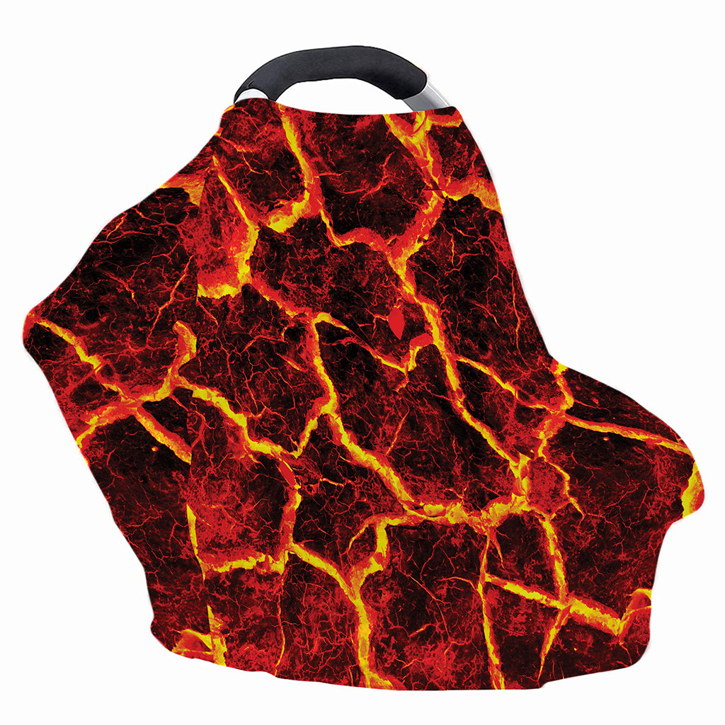 Red Lava Print Baby Seat Cover