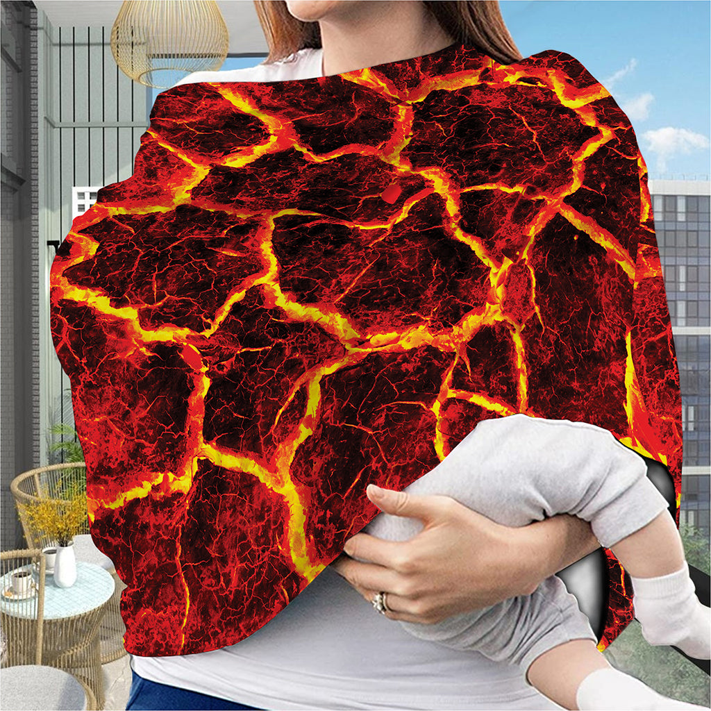 Red Lava Print Baby Seat Cover