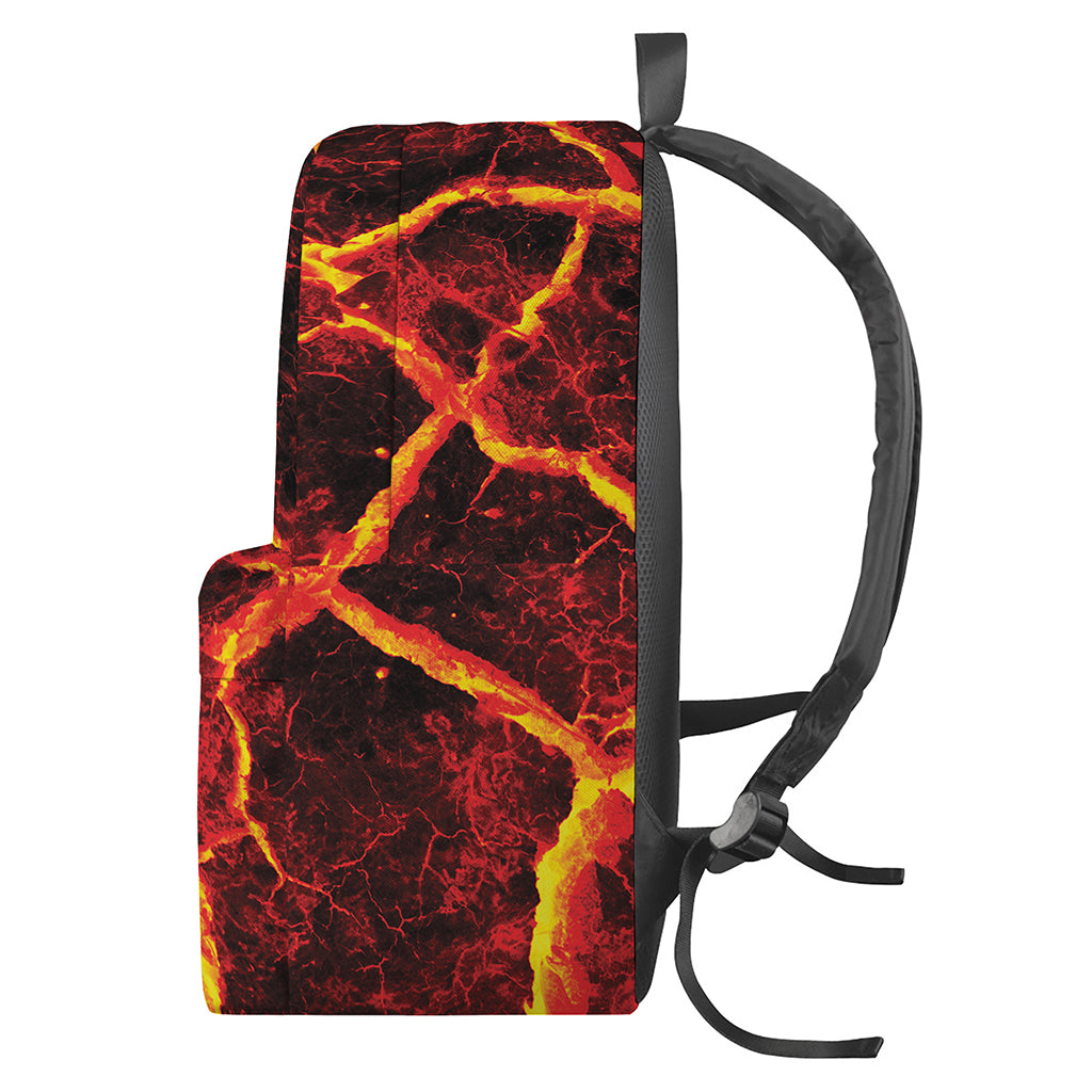 Red Lava Print Backpack