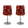 Red Lava Print Bar Stool Covers